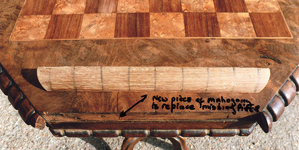 Chess table restoration image 1